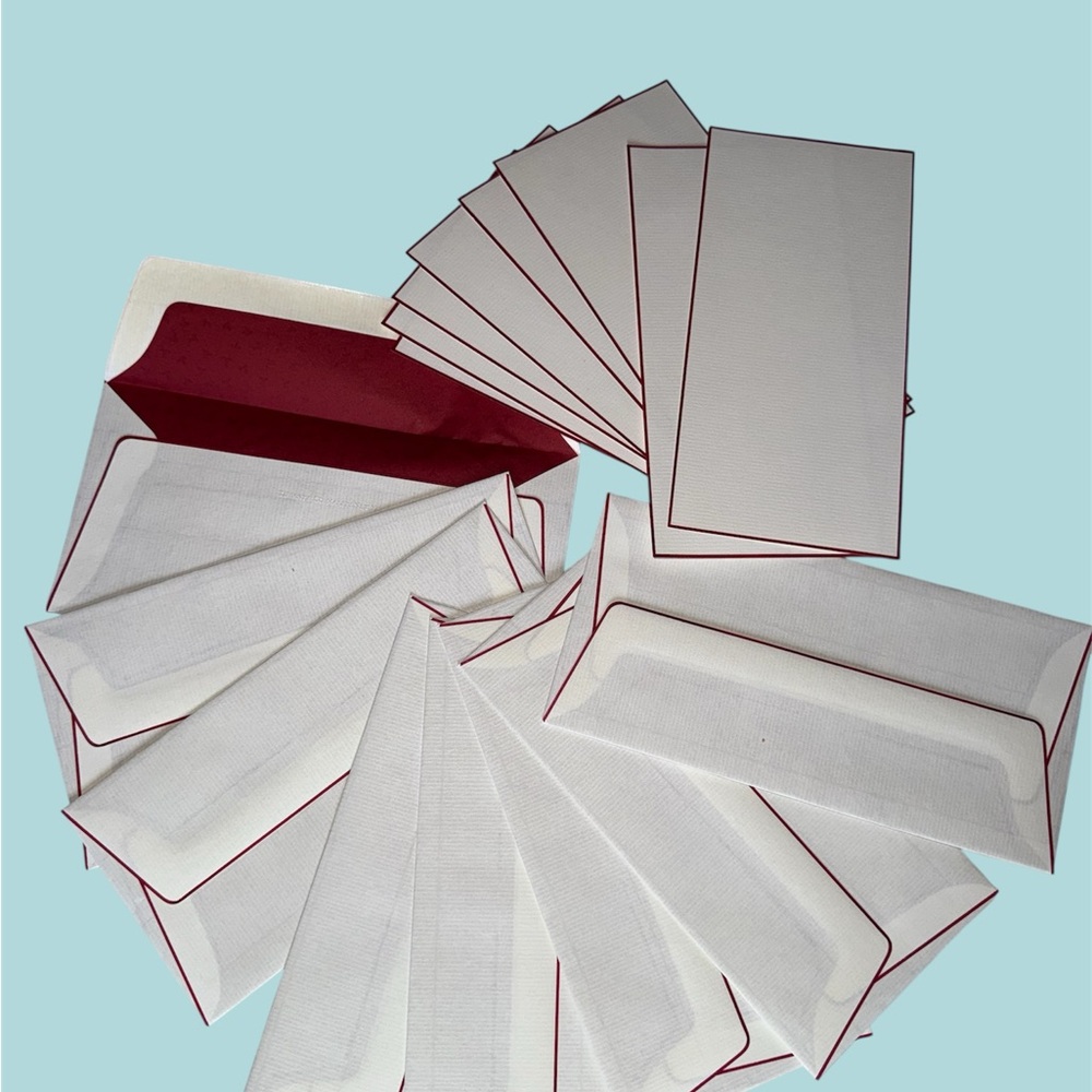 8 Tiffany & Co. embossed Elegant White Envelopes Note cards with Tiffany logo